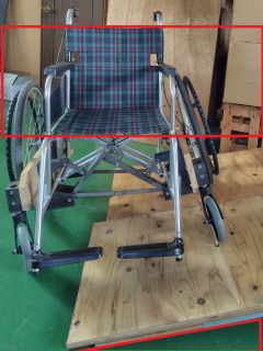 車いす 傾斜走行時（開発品）